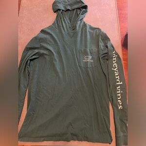 Vineyard Vines Longsleeve Hoodie Tee Green Small